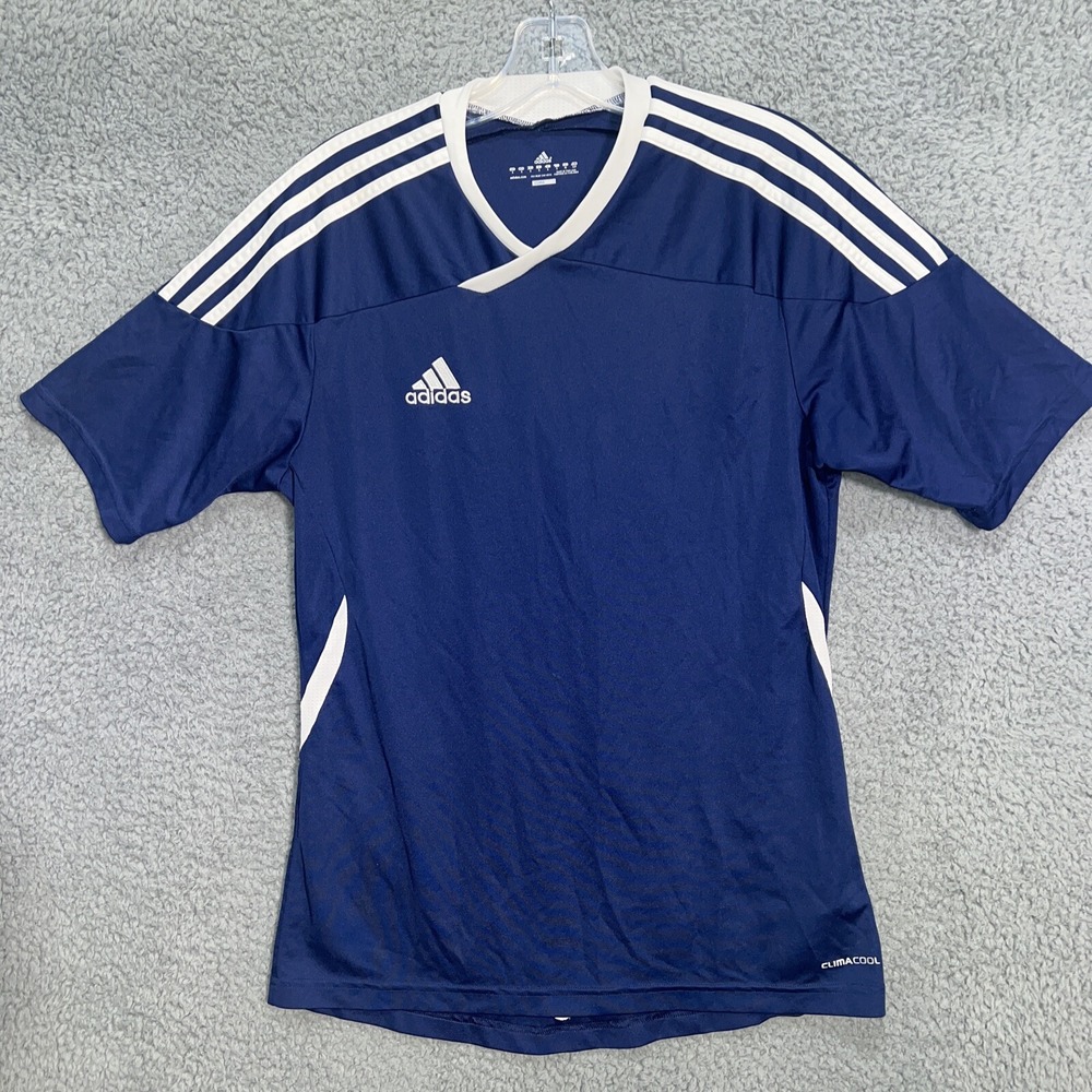 adidas ClimaCool Soccer Jersey Men's Size S Navy Blue/White #11 Tiro 11 Futbol